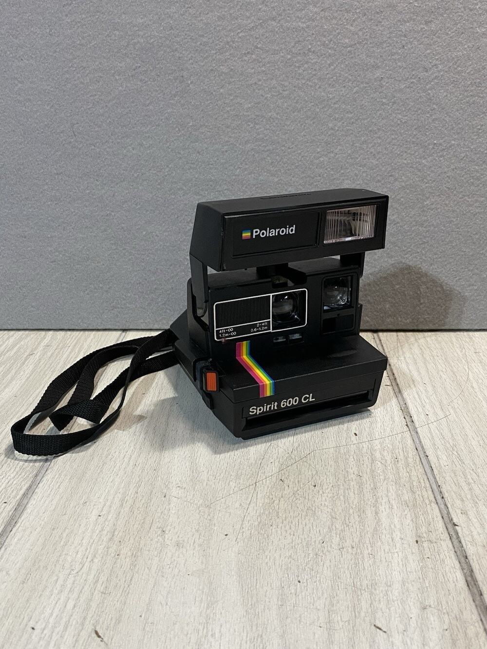 Polaroid Spirit 600 CL Instant Film Camera Vintage Rainbow Stripe Tested Working